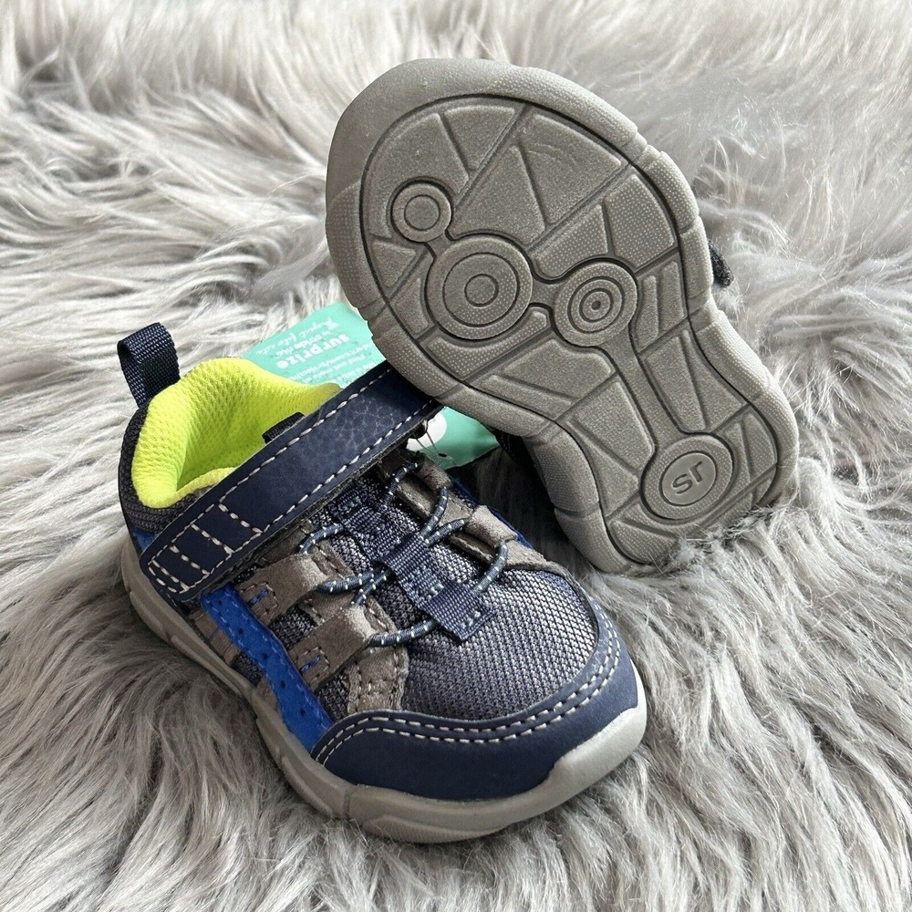 Surprize by Stride Rite Navy Boys Shoes Toddler‎ Size 5, Machine Washable NEW